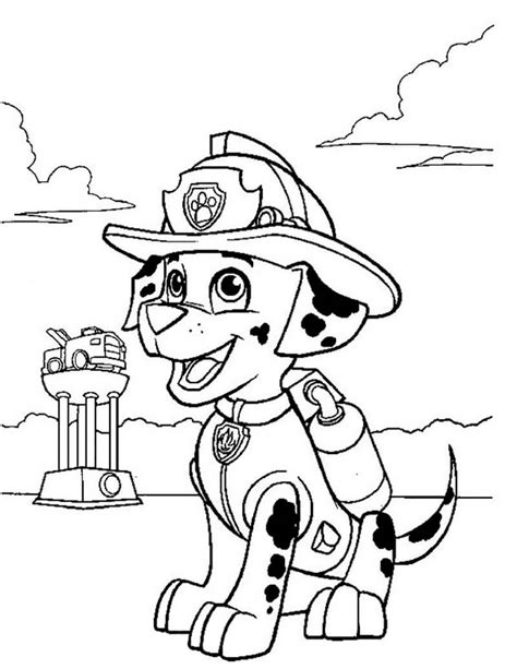 Marshall Paw Patrol 5 Coloring Page Free Printable Coloring Pages For