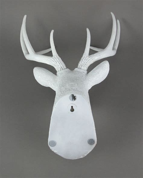 Hunting Deer Head Buck Horns Wall Mounted Antler Trophy Faux Taxidermy