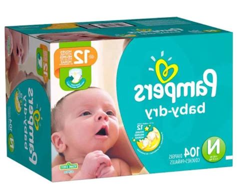 Pampers Baby Dry Disposable Diapers Newborn Size 0 104