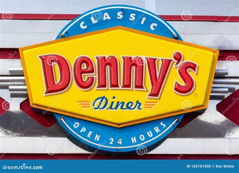 Denny S Diner Restaurant Sign Editorial Photo