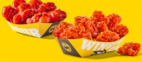 Try your best to get them about the same size. Buffalo Wild Wings: Buy one, get one free boneless wings ...