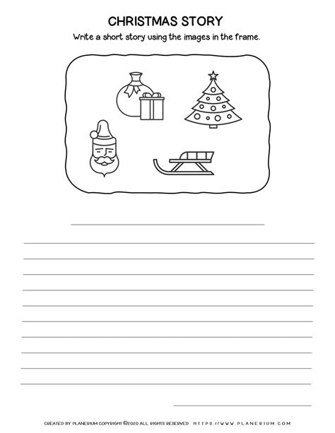 Christmas Narrative Writing Free Worksheet Planerium