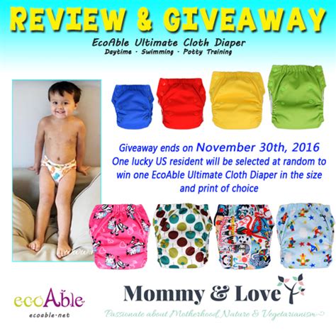 Review And Giveaway Ecoable Ultimate Cloth Diaper By Mommy