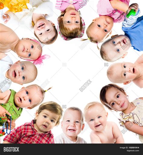 Group Smiling Babies Image And Photo Free Trial Bigstock