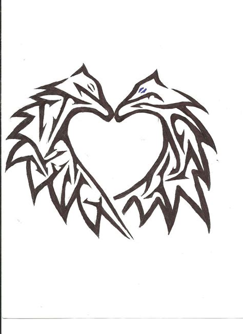 Tribal Wolf Heart By Crisslowwpolarbear On Deviantart