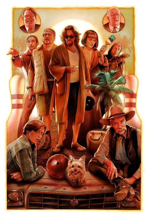 Jeffrey the dude lebowski, a los angeles slacker who only wants to bowl and drink white russians, is mistaken for another jeffrey lebowski. the big lebowski by nick runge. | Movie poster art, Movie art