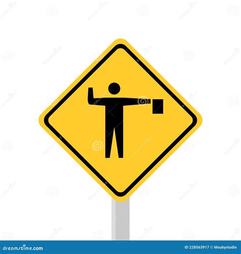 Be Careful There S A Traffic Officer Stock Vector Illustration Of