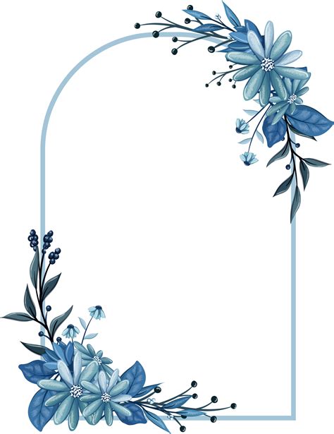 Buquê Floral Azul Com Aquarela 16408064 Png