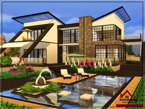 Ariadna Modern House No Cc By Marychabb At Tsr Sims 4 Updates