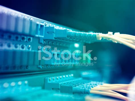 Network Cables And Servers In A Technology Data Center Stock Photo