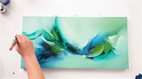 Abstract Acrylic Painting Relaxing Landscape Scene Painting