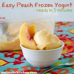Easy Peach Frozen Yogurt Real Mom Kitchen Ice Cream Frozen Treats