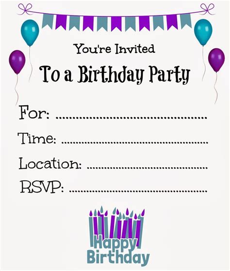 Birthday Invite Printable Customize And Print