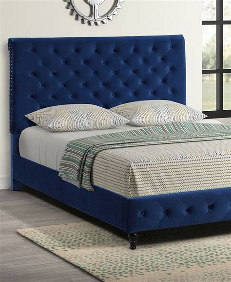 Best Master Furniture Ashley Tufted Fabric Platform Bed Queen Macys
