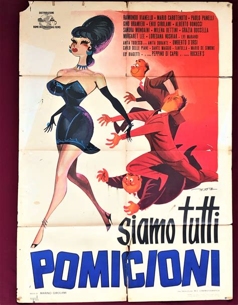 Siamo Tutti Pomicioni Vintage Poster Bottega Darte Minerva