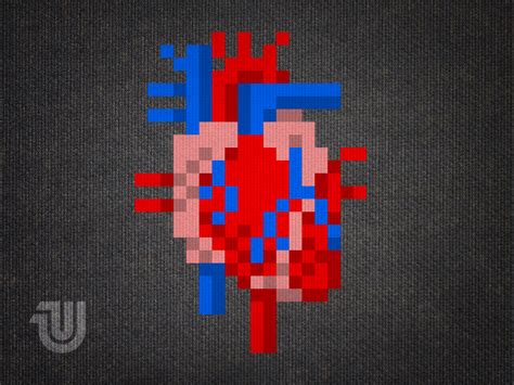 Heart Of Pixels Pixel Art Illustration Artwork Drawing Heart