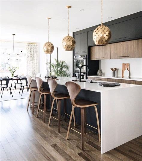 20 Black White Wood Kitchen