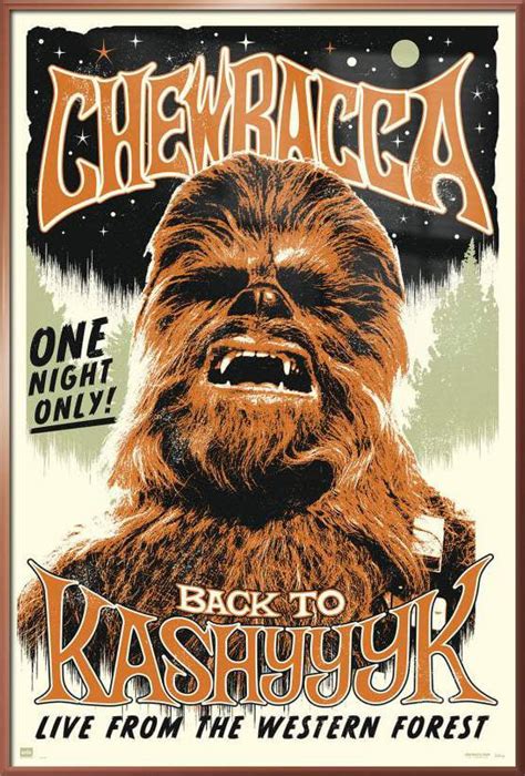 Star Wars Framed Movie Poster Print Chewbacca The Wookie Retro