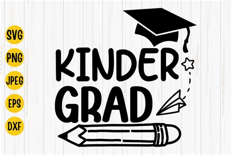 Kinder Grad Kindergarten Graduation Svg Graphic By Digital Click Store