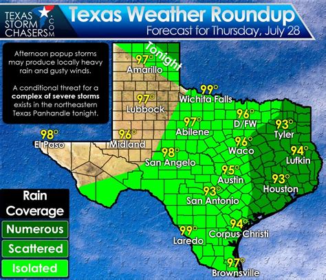 Texas Weather Map Temperature - Information Zone
