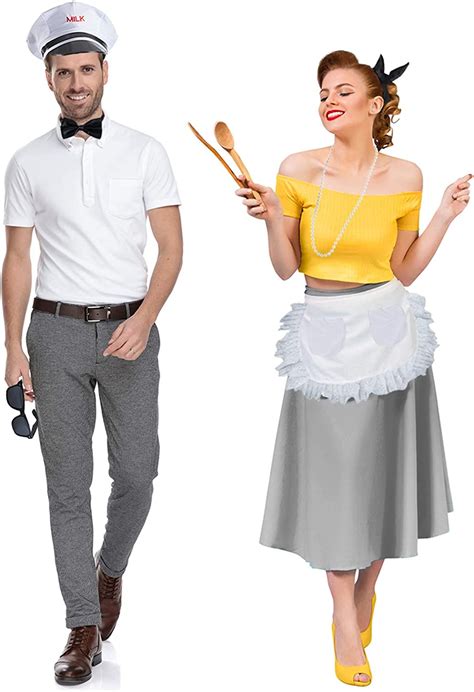 Tigerdoe Milk Man And Housewife Costume 50s Costumes