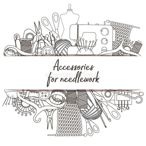 Accessories For Needlework Stock Vector Illustration Of Object 104070924