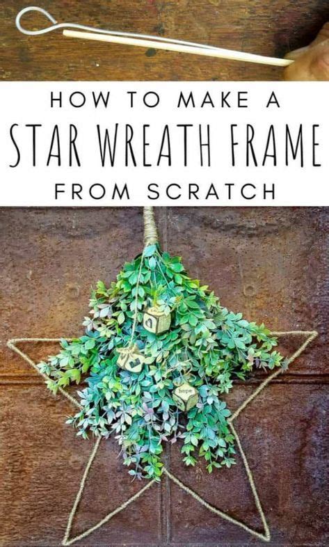 How to Make a Star Wreath Frame In Any Size | Frame wreath, Wire wreath