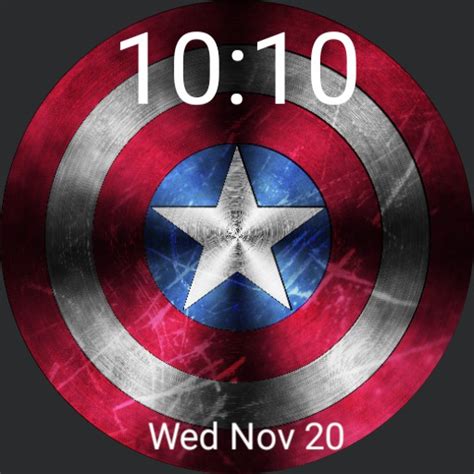 Captain America • Watchmaker The Worlds Largest Watch Face Platform