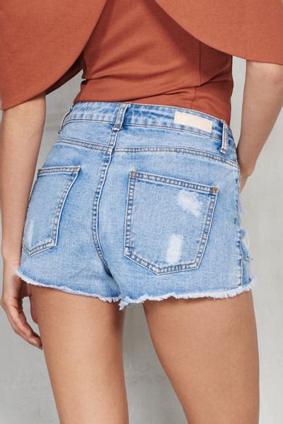 Light Denim Ripped Shorts Incent Store