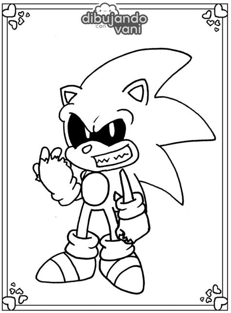 Dibujo De Sonic Exe Para Imprimir Y Colorear Dibujando Con Vani