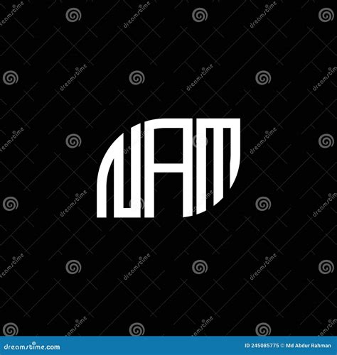 NAM Letter Logo Design on Black Background. NAM Creative Initials