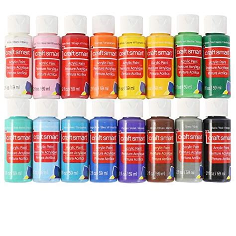 Craft Smart Acrylic Paint Set Value Pack 16 Colors All Purpose Paint