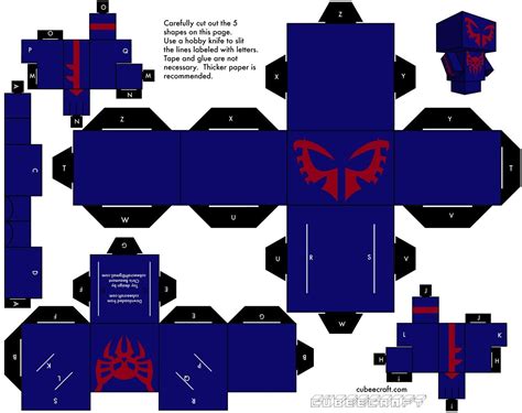 Spider Papercraft Marvel En Cubeecraft Plantillas Para Imprimir