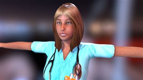 Nurse Girl 3D Asset CGTrader