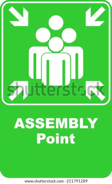 Green Assembly Point Stock Vector Royalty Free 211791289 Shutterstock