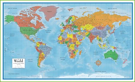 Large Laminated World Maps For Sale Sema Data Co Op
