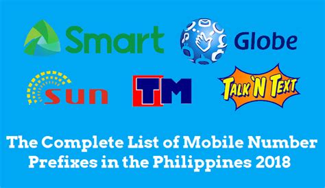 The Complete List Of Mobile Number Prefixes In The Philippines For 2020