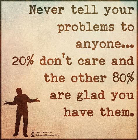 Never Tell Your Problems To Anyone20 Dont Care And The Other 80