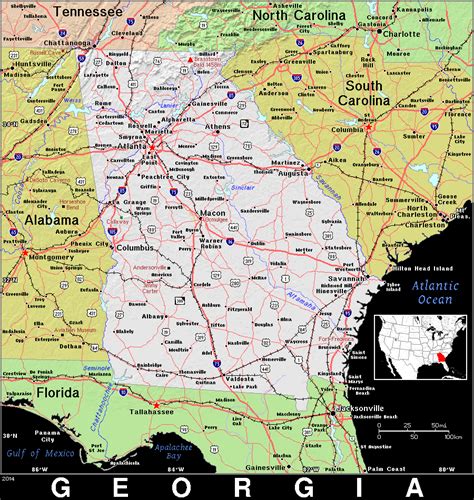Map Of Georgia And South Carolina Maping Resources