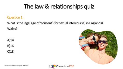 Chameleon Pde Pshe Resource Ages 14 16 The Law Rights And Responsibilities In Sexual