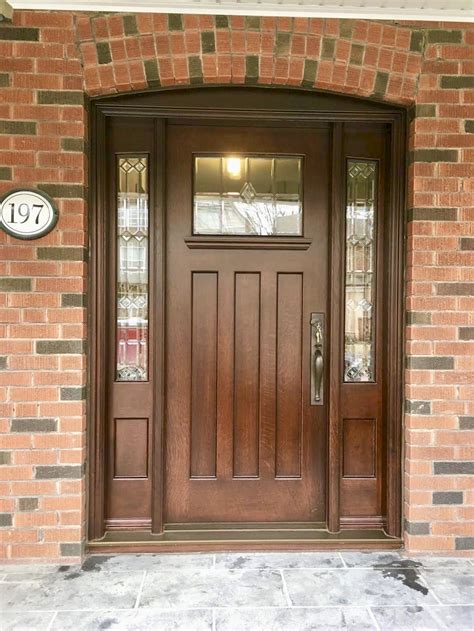 Side Light Entry Doors Amberwood Doors Inc Brown Front Doors Wood