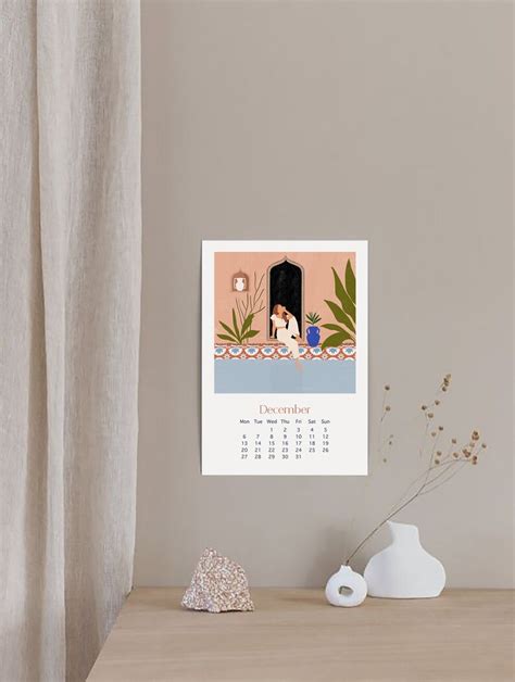 2021 Wall Calendar Illustrative Printable Digital Instant Etsy