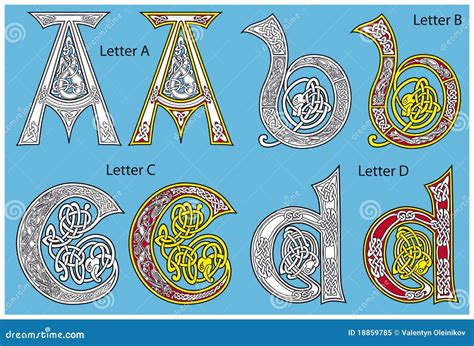 Alphabet Celtique Antique Illustration De Vecteur Illustration Du