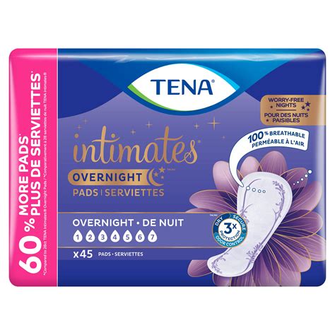 Tena Intimates Overnight Pad 45 Count