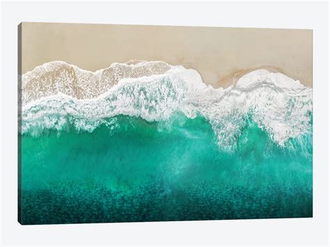 Tons of awesome top wallpapers to download for free. Teal Ocean Waves From Above I Canvas Artwork by Maggie ...