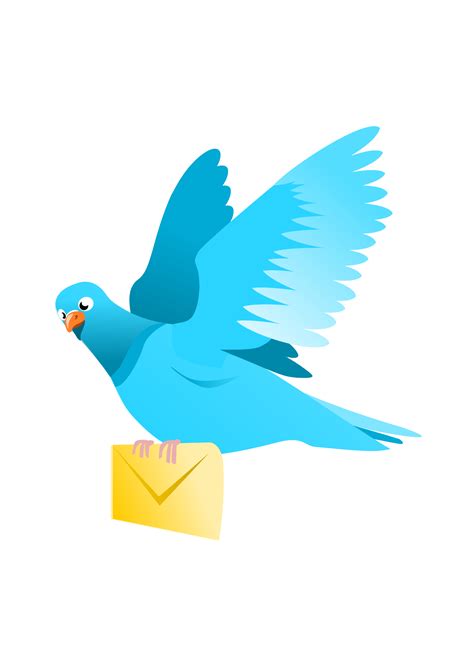 Clipart A Flying Pigeon Delivering A Message