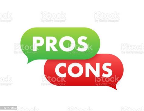 Pros Cons In Flat Style Flat Icon Check Mark Icon Stock Illustration