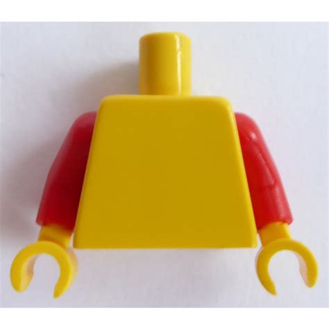 LEGO Yellow Plain Torso With Red Arms And Yellow Hands Brick Owl