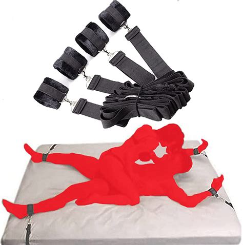 Amazon Com Wrist And Ankle Restraints For Couple Under Queen Bed Straps Sex Tie Downs Hand Leg