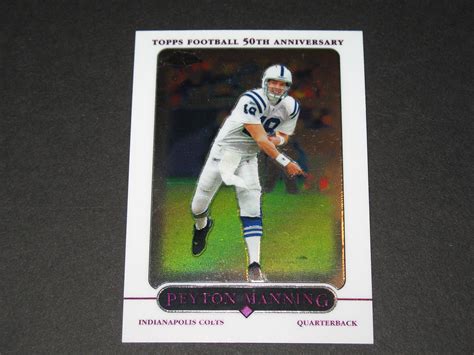 Peyton williams manning (born march 24, 1976 in new orleans, louisiana) is a former american football quarterback. Peyton Manning 2005 Topps Chrome Card - Baseball ...